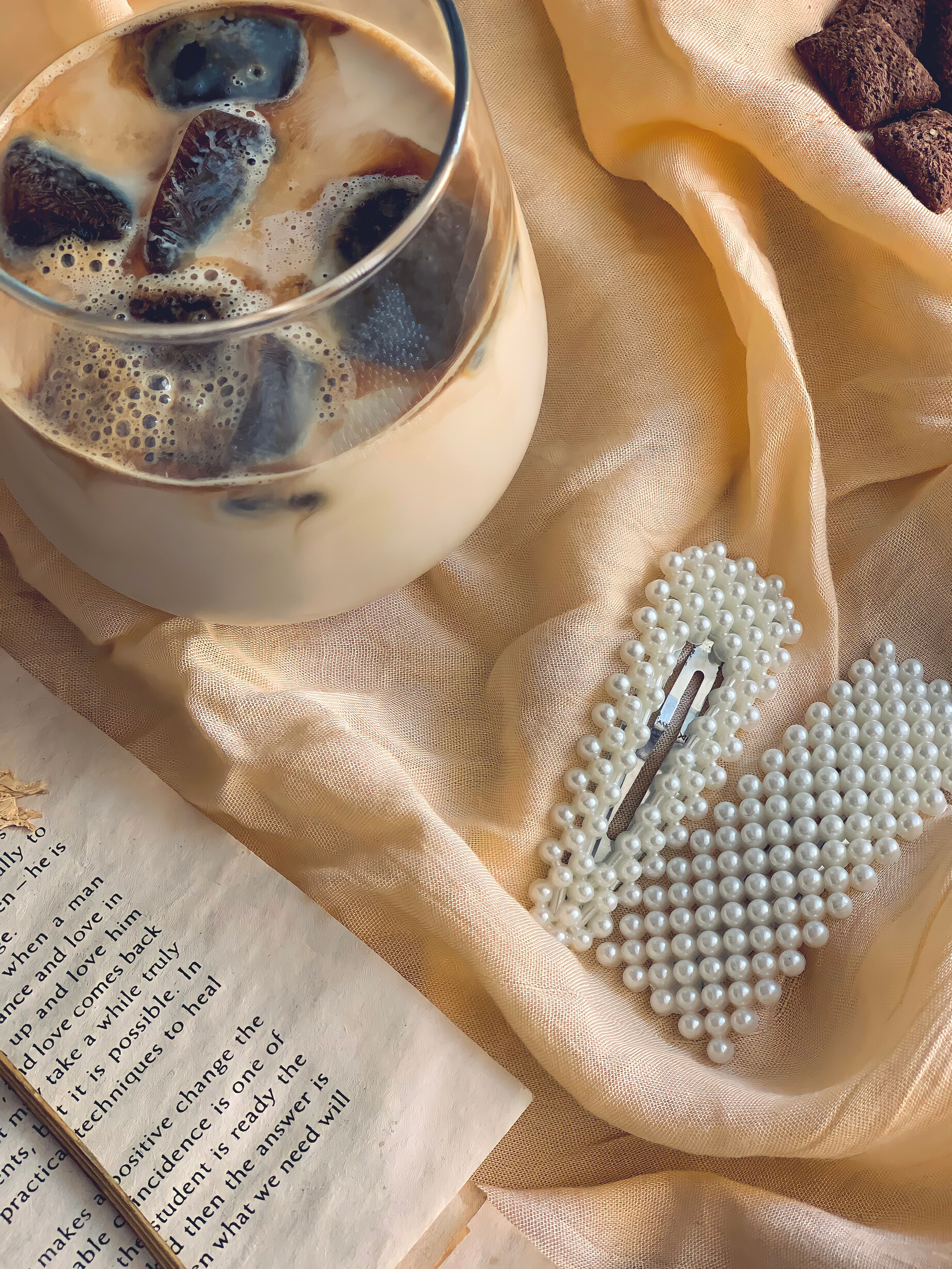 Drinking Glass with Brown Coffee Inside